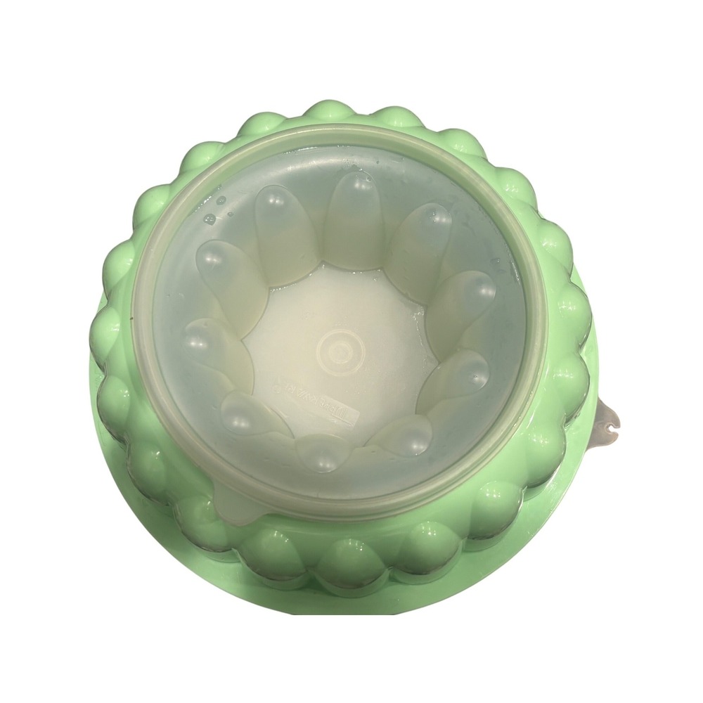 Tupperware Jel-Ring Jello Mold Mint Green 3 Piece Set 1202 607 608